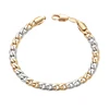 75526 xuping hot sale tri color chain 18k gold plated bracelet, fashion copper bracelet jewelry