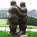 Garden bronze naked girl botero sculpture reproductions