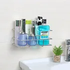 Wall Stainless Steel Rectangular Caddy Shampoo Shower Gel Holder For Bathroom