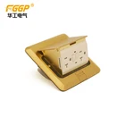 OEM ODM Good Quality Soft Style Made of Brass Alloy Pop Up Type Floor Receptacle Outlet With GFCI TR 125V 20A