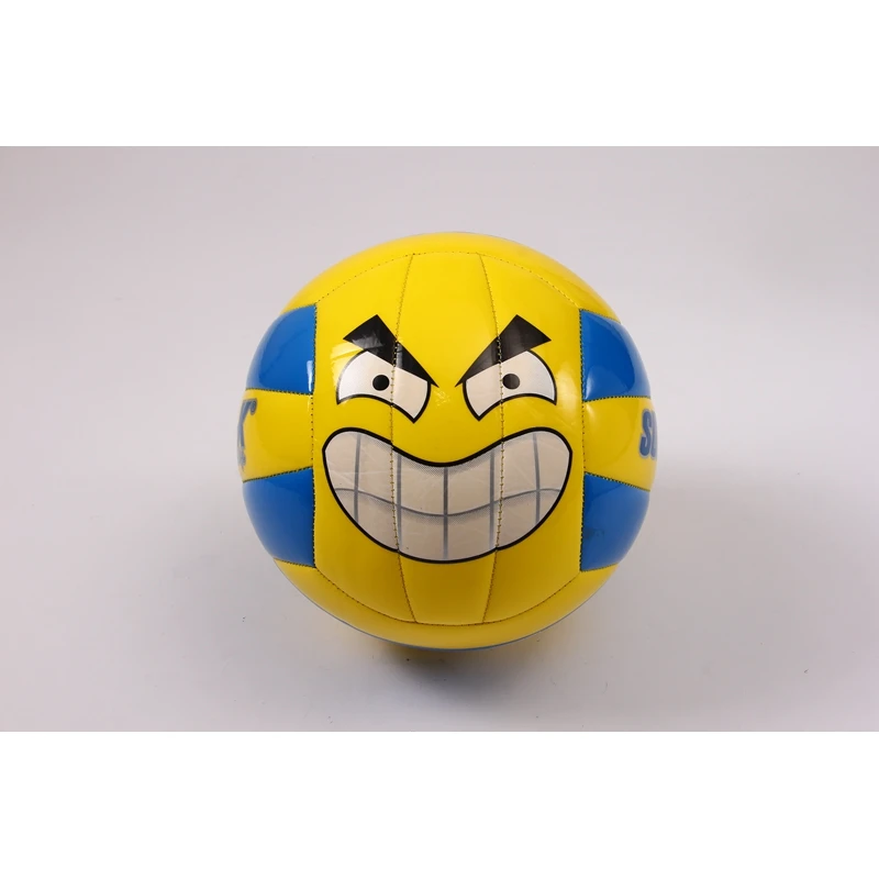 Kids Volleyball Size 2 Funny Smile Face TPU Mini Volley Training Ball Yellow For Children Volleyball ball Exercise (2)