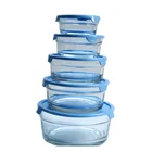 Wholesale Heat-Resisting Pyrex Glass Food Warmer Container Lid,Container For Food Glass