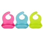 OEM Manufacture Eco-friendly Reusable Easy Clean Silicone Baby Bibs