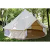 Glamping equipment outdoor wholesale beige camping cotton bell tent
