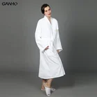Couple wholesale 100% cotton hotel waffle middle grid bathrobe for women