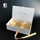 Luxury hard ribbon closure gift box for glasses