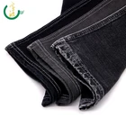 10.6oz black twill terry knitted denim fabrics jeans wholesale