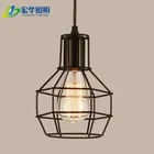 New popular fashion Nordic retro bird cage iron wire pendant light for decoration