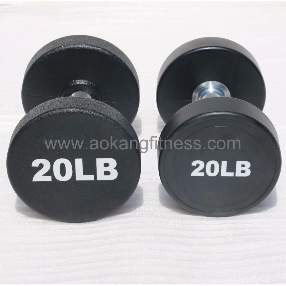 Fitness PU Coated Stainless Steel Dumbbell