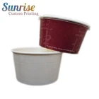 Disposable Custom Printed Soup Paper Cup Paper Bowl With Plastic Lid