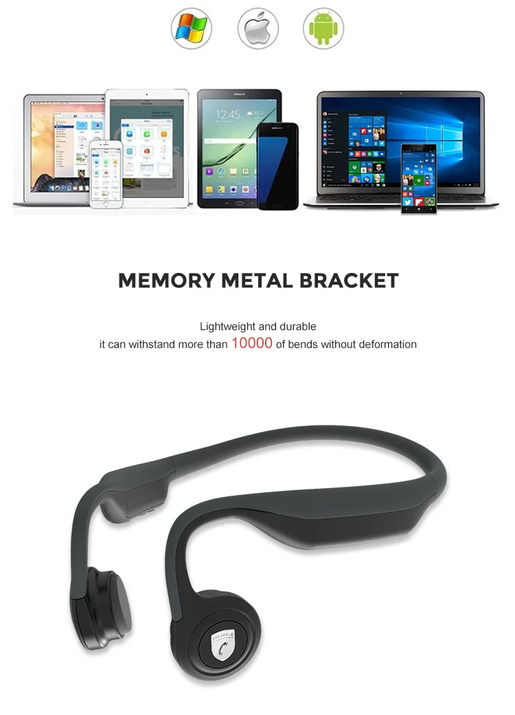 New Design Sports Fashion Fitness Stereo Wireless Headphone 4.2 Bone Conduction Music Headset - ANKUX.COM