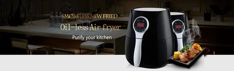 zogift newest no oil healthy air fryer with stainless steel top