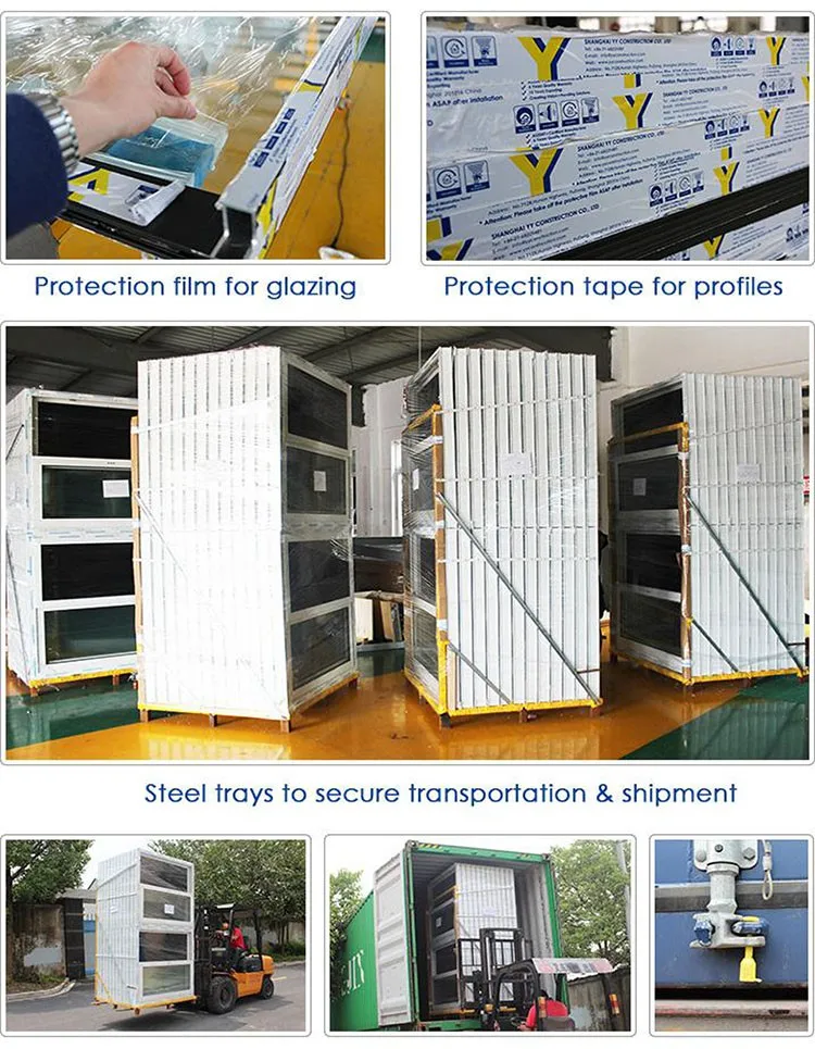 Aluminum Slider Windows with double toughened glass AS2047 AS1288