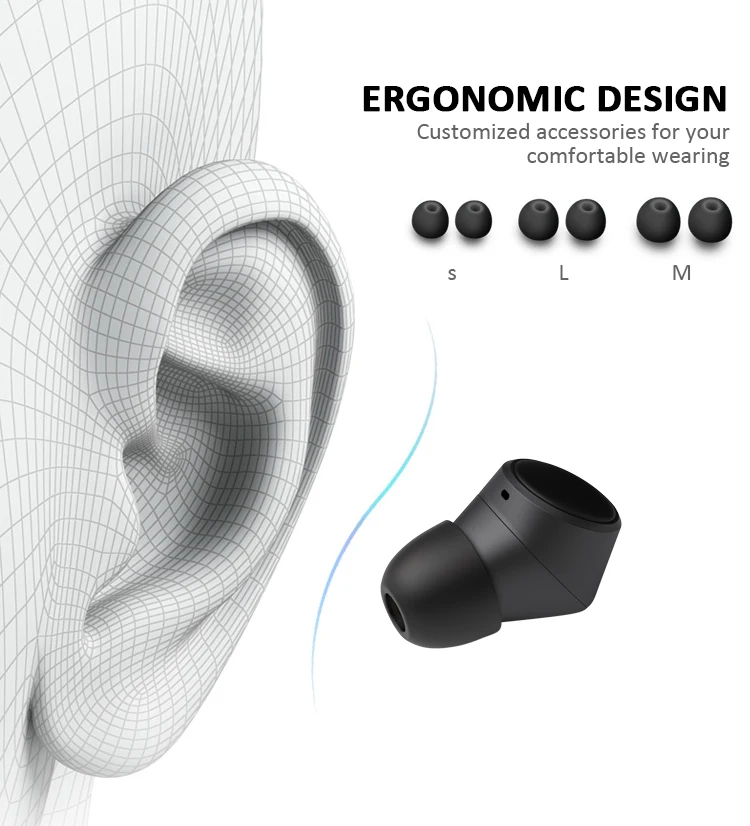 Top Ten TWS 5.0 Handsfree In-Ear Wireless Bluetooth Ear Buds Headphones RX17,Twins Earphone with Charging Box-Chelsea - ANKUX.COM