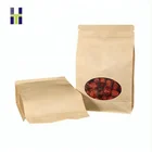 Zip lock Stand Up Doypack Pouch Kraft Paper Bag