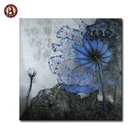 Handmade Beautiful Islamic Floral Acrylic Lotus Flower Oil Painting Calligraphy Abstract
