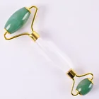 Best sellers Anti-aging face roller jade massage equipments with glass handle
