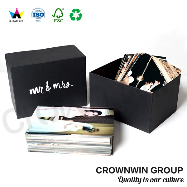 crownwin high end picture frame gift box with ribbon
