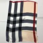 Super Comfy Classical Design Strip Prints 100% Silk CDC Long Scarf for Female