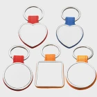 Custom shape Real or PU leather with logo customized keychain