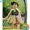 Wholesale Children's Boutique Clothing Rainbow Crochet top and glitter tutu tutu dress for baby girl