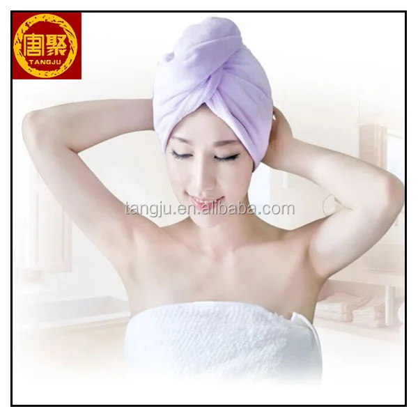 high absorbent quick drying terry microfiber hair wrap towel