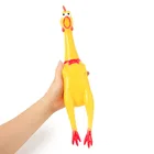 Screaming Yellow Rubber Chicken Squeaky Pet Dog Chew Toy