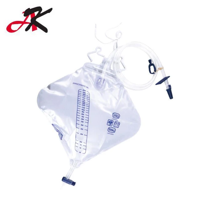 尿バッグコレクション尿メーター排水バッグ使い捨て蒸気滅菌 2000 ミリリットル