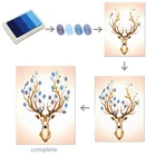 Realistic deer picture painting art wall DIY 3D fingerprint painting