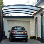 Stylish garage design aluminum Metal carports with polycarbonate fiberglass sheet roof panels Wide application