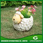 Sheep Succulent Planter Pot, Moni Resin Shaped Flower Container,white