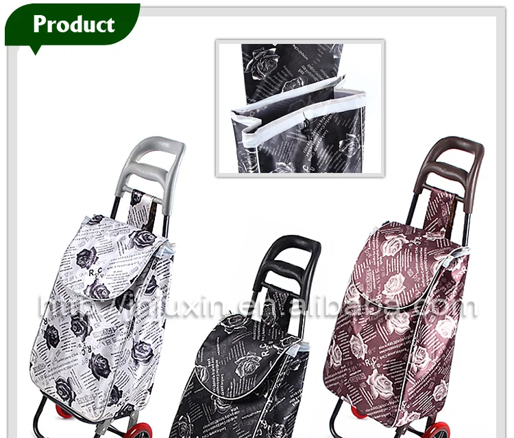 shopping trolley cart fashion mens leather travel bag