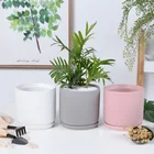 Ceramic Pot Ceramic APHACATOP Ceramic Matte Surface Cylinder Ceramic Planters Succulent Planter Pot