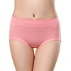 Comfortable plain color hipster brief bikini basic underwear women panties cotton