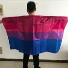 Cheap stock 100%polyester bisexual pride body cape flag