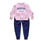 New Product Cotton Girls Ruffles Spring Clothing Set Kids Outfits