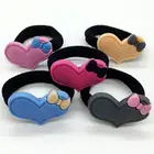 Children Girl Hair Accessories With Heart Shape Charm Elastics Hair Band
