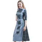 Hot Gray Dress Trendy Plus Size Clothing Woman Sexy Vintage Long Dress For Sale