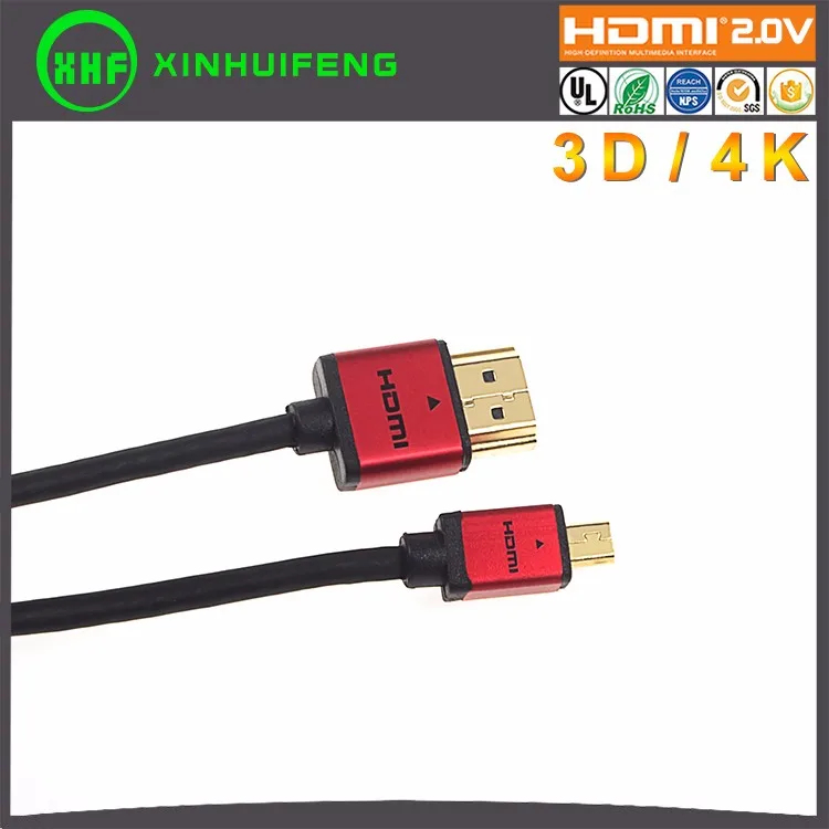 OEM Length Gold Plated HDMI Male to Type D Micro Female Cable supporting 1080P - ANKUX.COM