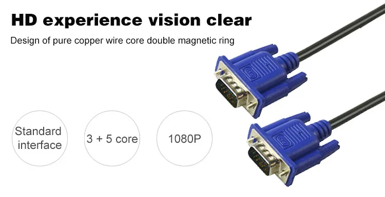 SIPU wholesale computer monitor 3+5 vga to vga cable high speed