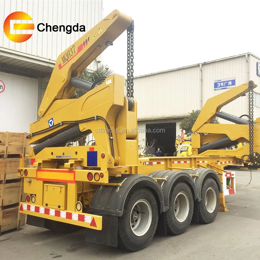 tri-axle side lifter crane container side loader