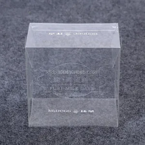 customized plastic gift packaging printed clear square pvc box