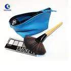 Wholesale High Quality Custom Blue Travel Toiletry Zipper Pu Cosmetic Storage Pouch