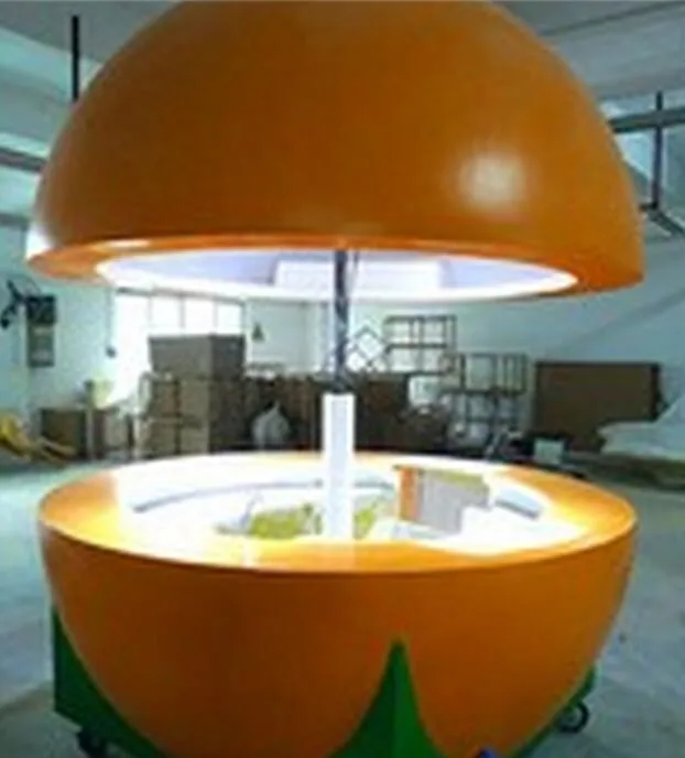 Outdoor fiberglass fresh fruit juice bar orange juice kiosk for sale