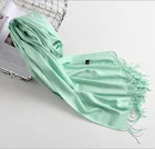 Latest Fashion Plain Women Scarf Shawl Ladies Cashmere Pashmina Wool Scarves