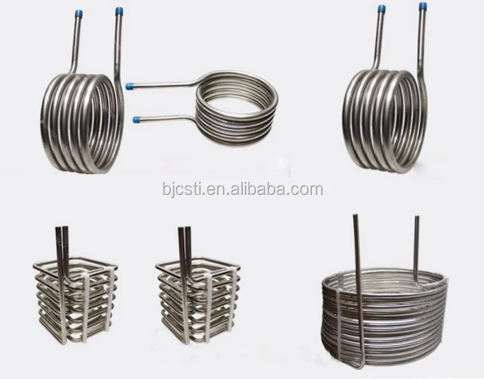 supply high quality gr2 titanium cooling coil pipe