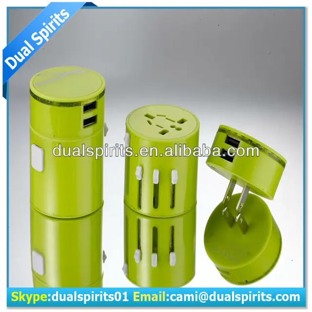 universal world travel ac power socket plug adapter with usb