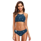 Customized Print Women Low Waist Bikini Swimwear Girl Beach Swimsuit