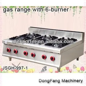 gas wok range with 4 burners