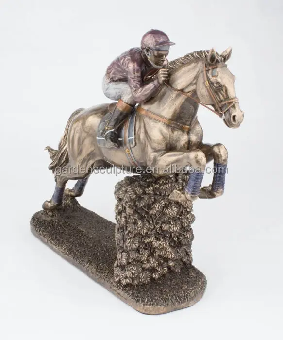 bronze horse racing statue